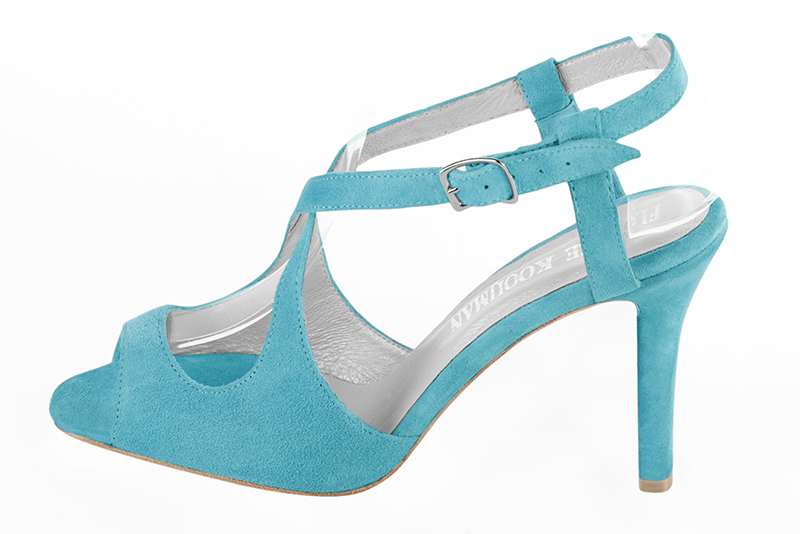 Shops sandales bleu turquoise